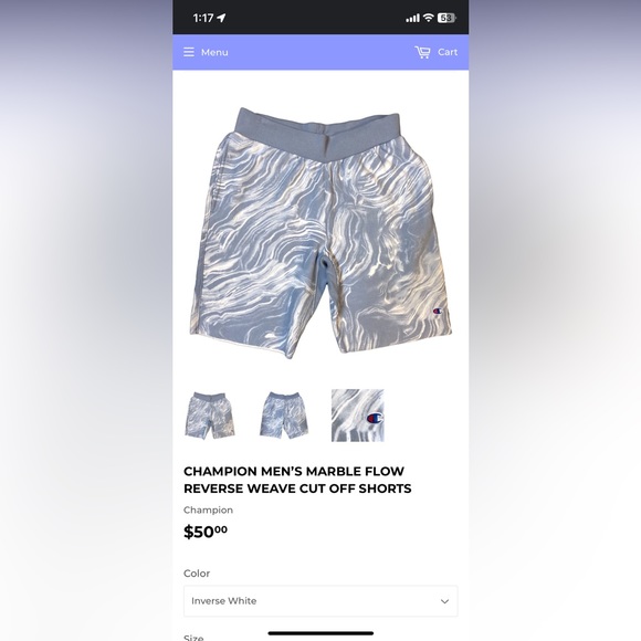 CHAMPION boys MARBLE FLOW REVERSE WEAVE CUT OFF SHORTS and Matching Tshirt S - Picture 4 of 9